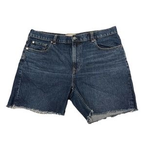 Everlane Women's W Relaxed Jean Shorts Size 33 Rolled Edge or Raw Zipper